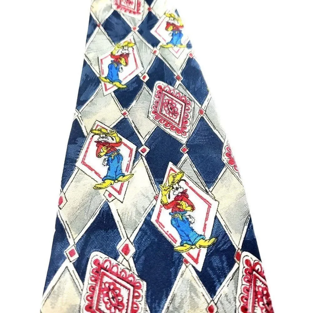 Mickey Unlimited Multi Colored Goofy Polyester Tie Woven Geometric Graphic‎
